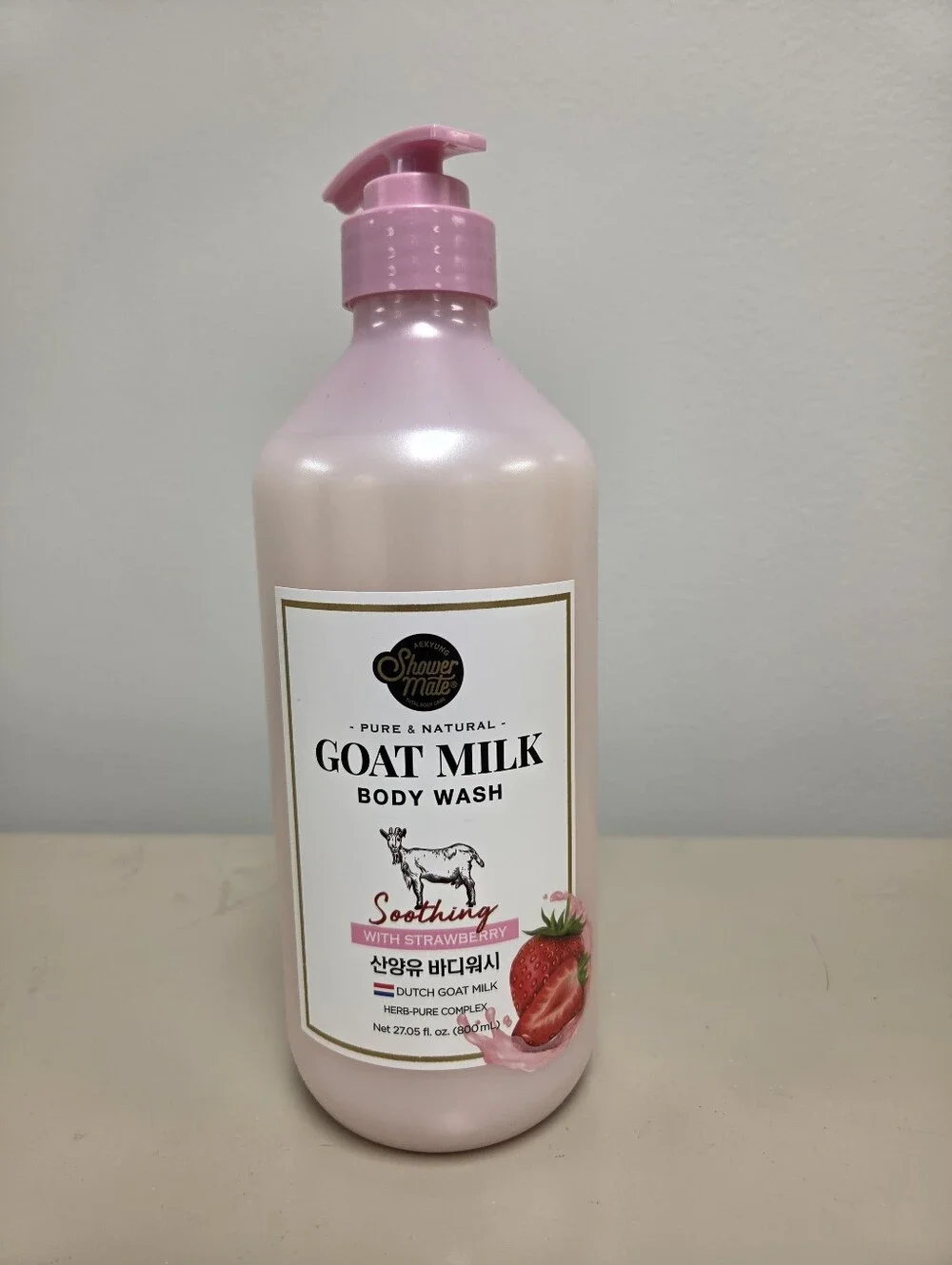 Showermate - Goat Milk Body Wash - Soothing Strawberry 27.05 oz - New!